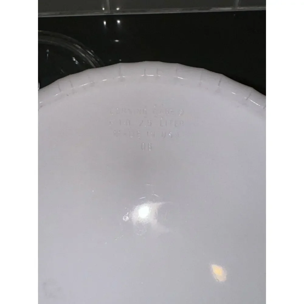 5pc Vintage Corningware French White Round Casserole Set F-5-B, F-1-B, F-3-B